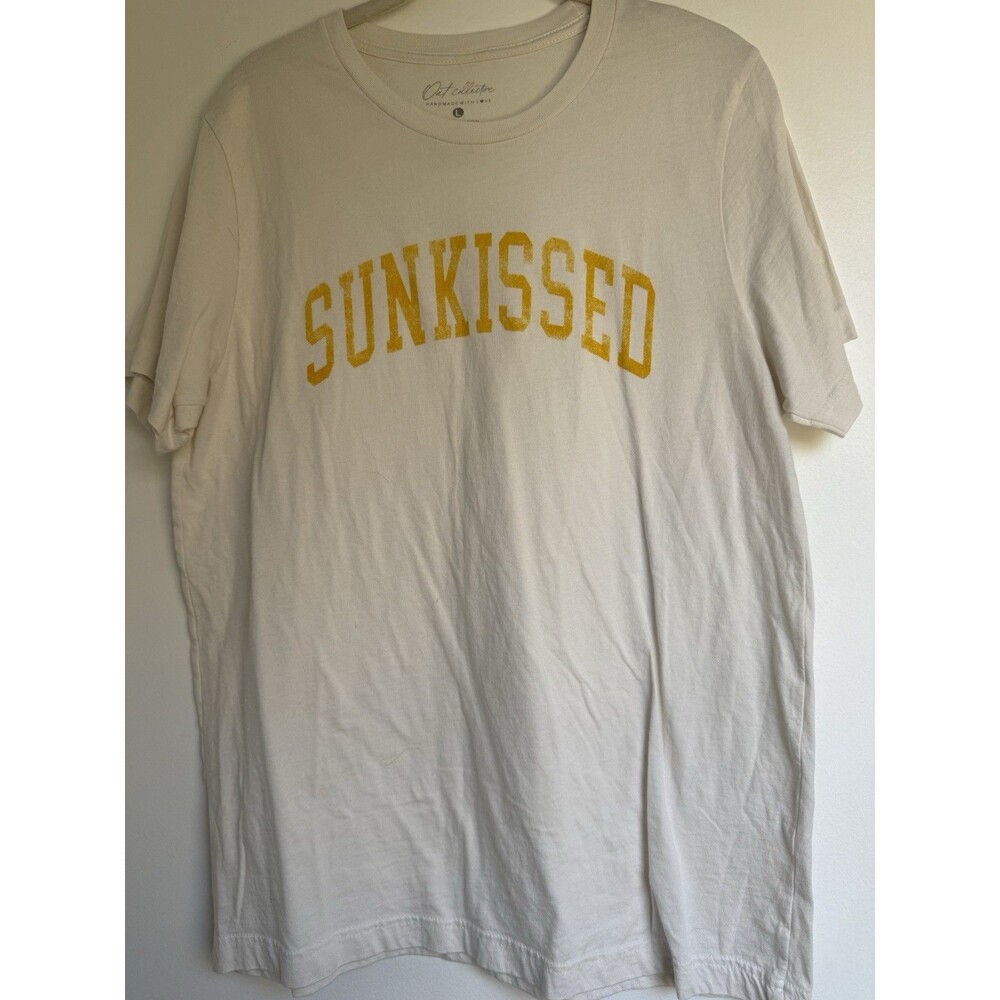 Women’s Oat Collective White Sun-kissed T-shirt Size Large